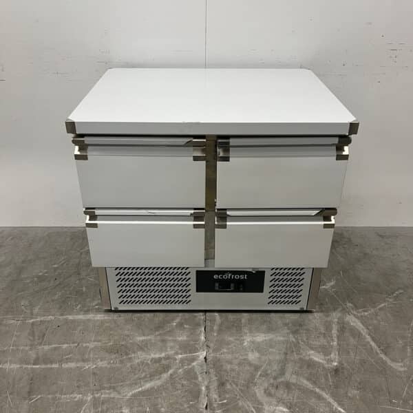 RVS Ecofrost Koelwerkbank 4 Laden 90 cm 230V Horeca