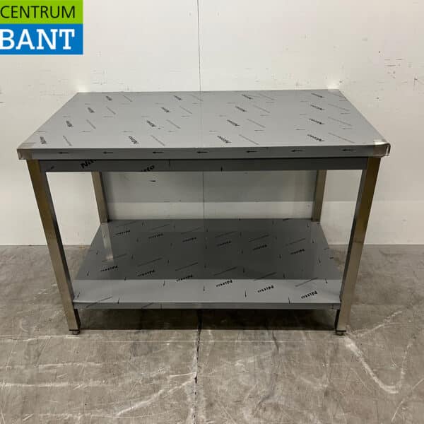 RVS Werktafel met onderschap 120 x 70 x 86 cm Horeca
