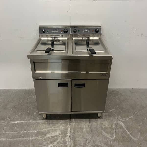 RVS Combisteel Dubbele Friteuse 2 x 12 liter 2 x 400V Horeca