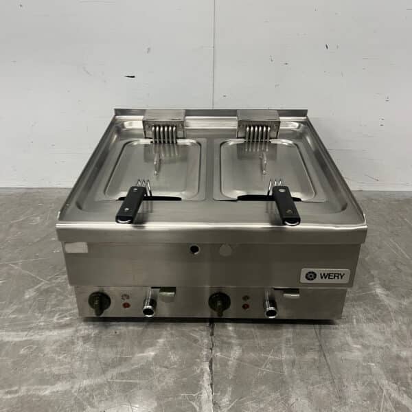 RVS Wery Dubbele Friteuse 2 x 8 liter 400V Horeca