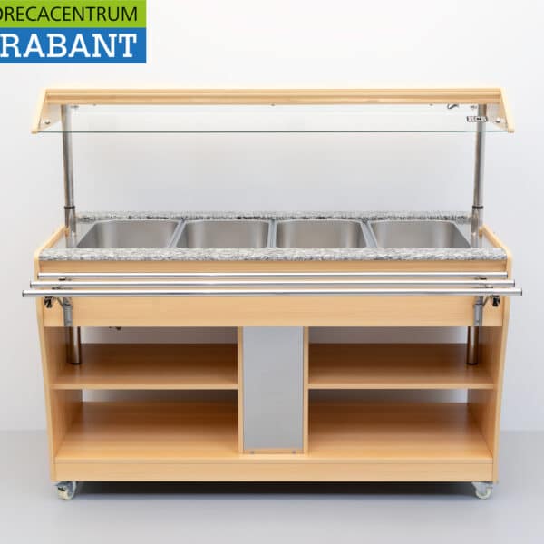 HCB Verrijdbaar warmhoudbuffet 4 x 1/1 GN 149,2 cm 230V Horeca