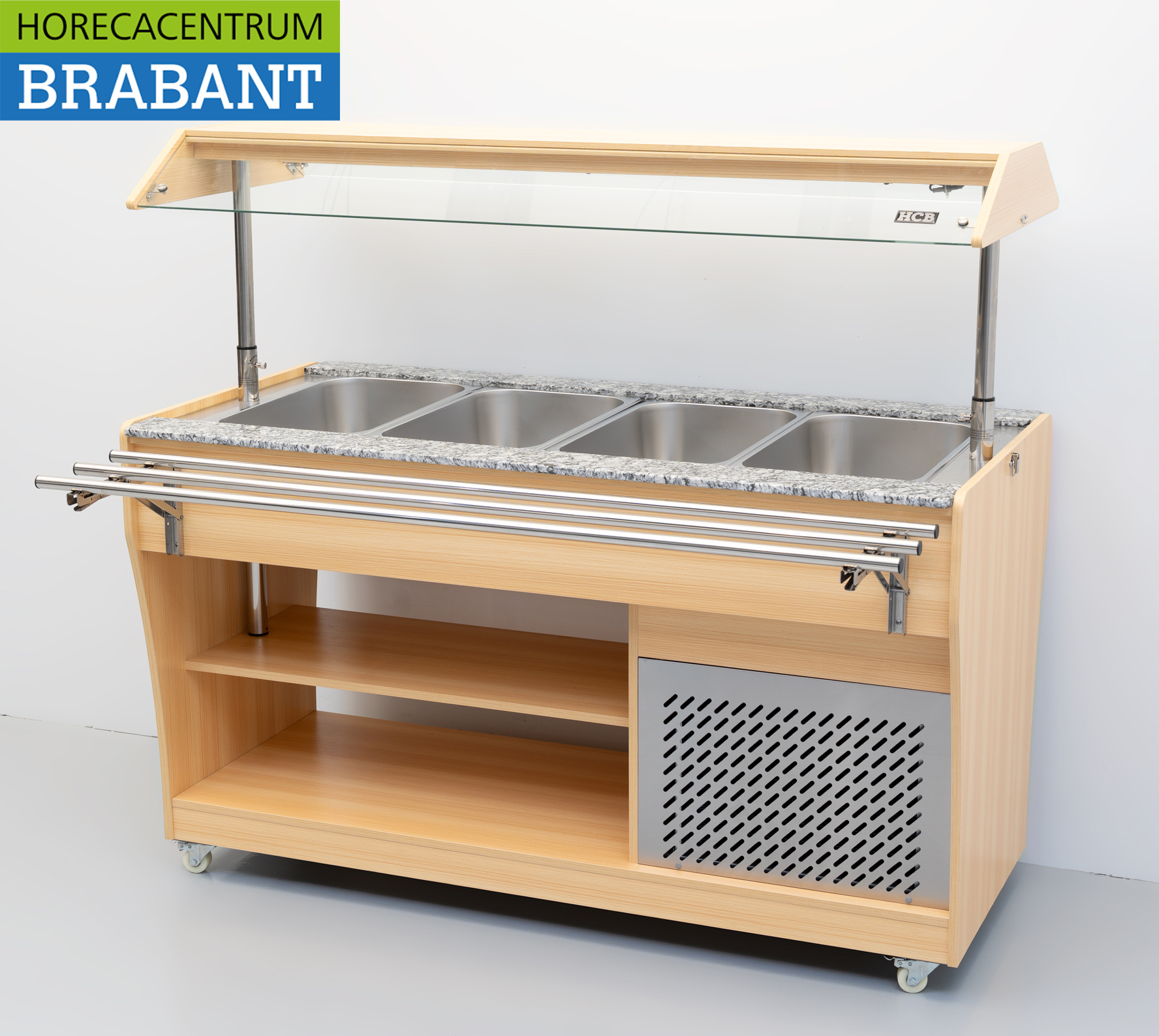HCB Verrijdbaar koelbuffet 4 x 1/1 GN 149,2 cm 230V Horeca - Afbeelding 2