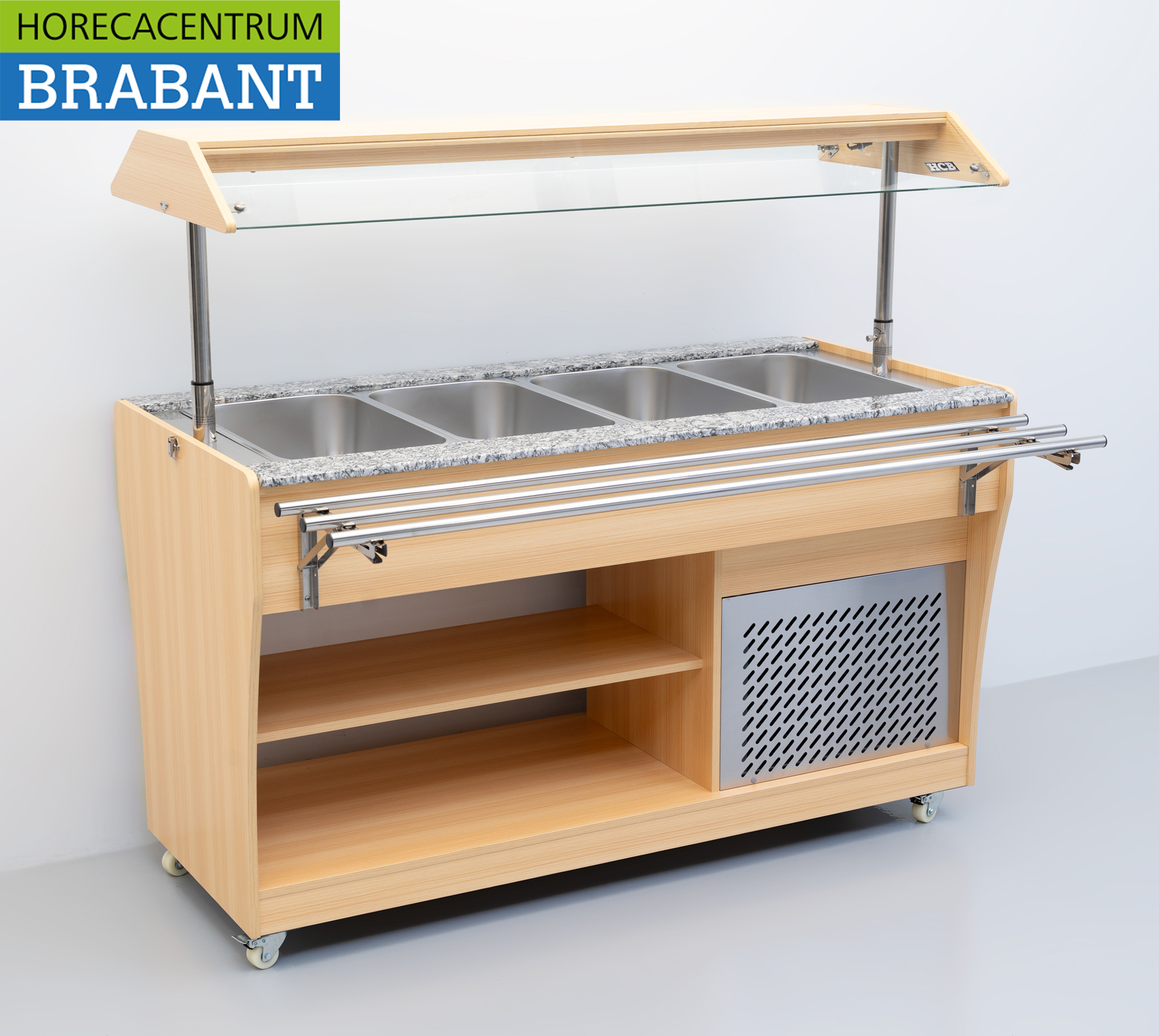 HCB Verrijdbaar koelbuffet 4 x 1/1 GN 149,2 cm 230V Horeca - Afbeelding 3