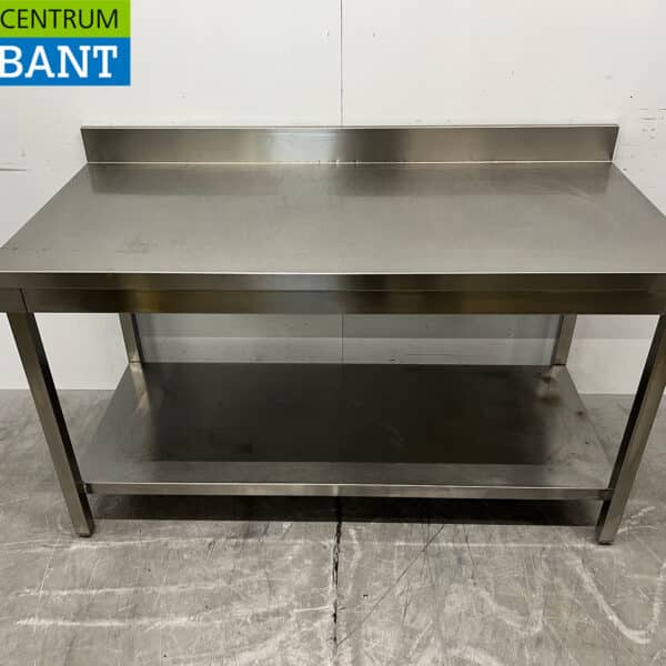 RVS Werktafel met onderschap 150 x 70 x 84,5 cm Horeca