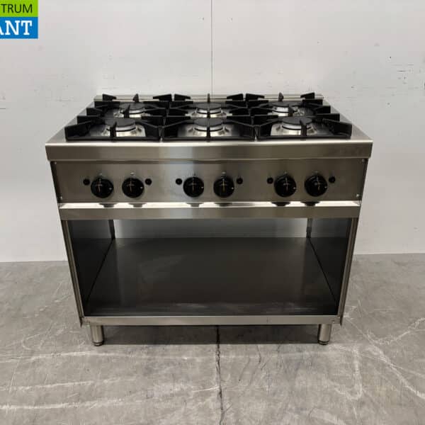 RVS Giga 6-pits gasfornuis 100cm  GAS Horeca