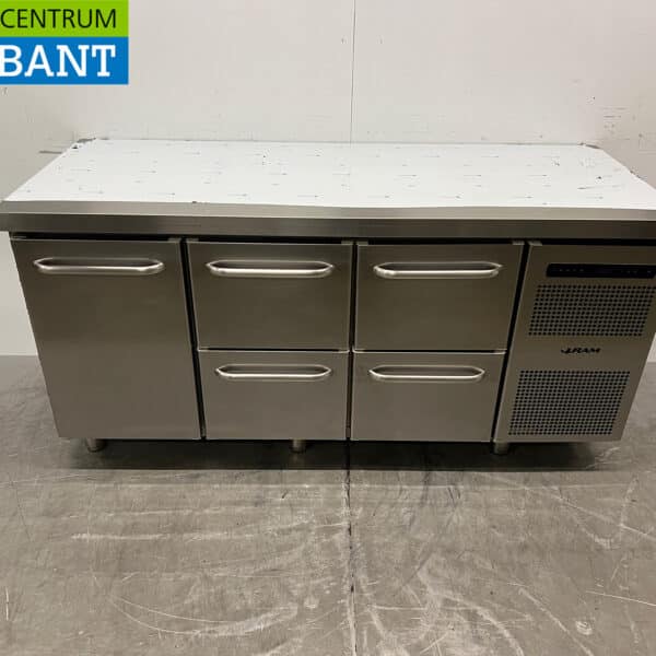 RVS Gram Koelwerkbank 1 Deur en 4 Laden BJ. 2022! 172,5 cm 230V Horeca