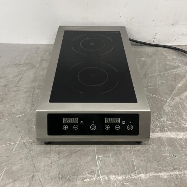RVS Dubbele Inductieplaat 2 x 3,5 kW 400V Horeca
