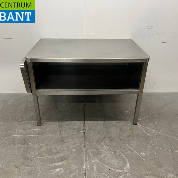 RVS Werktafel met klaptafel 124,5 x 80 x 82 cm Horeca