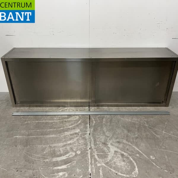 RVS Wandkast Kast 2 Schuifdeuren 200 x 40 cm Horeca