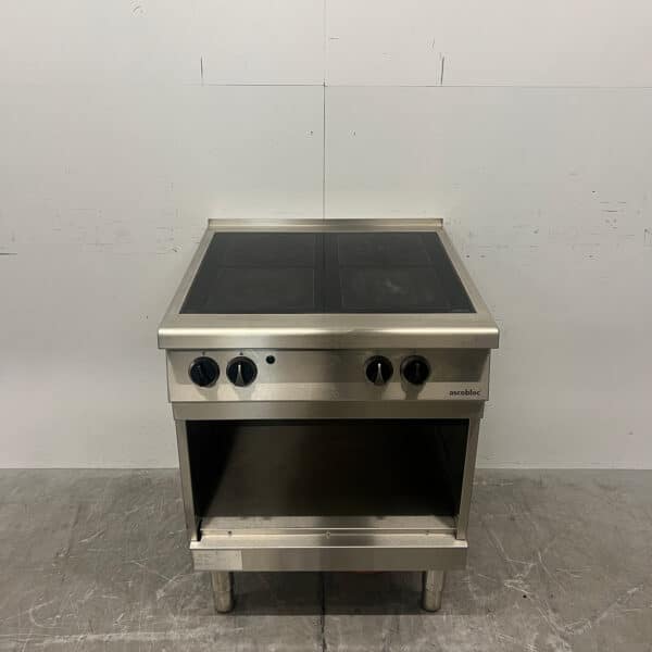 RVS Ascobloc 4 Pits Keramisch Fornuis 400V 70 cm Horeca