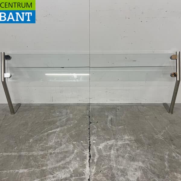 Kuchscherm Glas & RVS 118 x 20 x 57 cm Horeca
