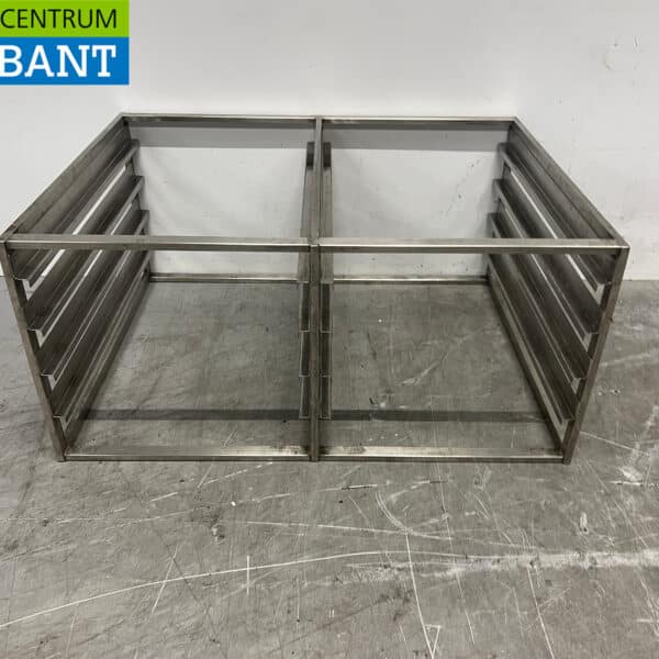 RVS Platenrek Regaal 8 x 1/1 GN 70 x 53 x 33 cm Horeca