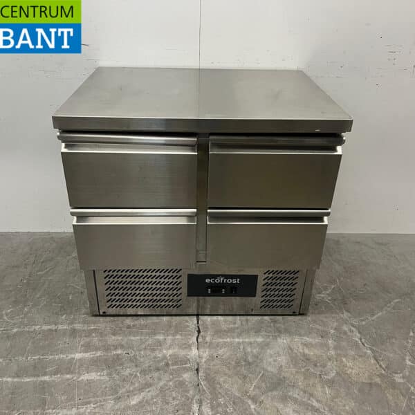 RVS Ecofrost Koelwerkbank 4 Laden 90 cm 230V Horeca