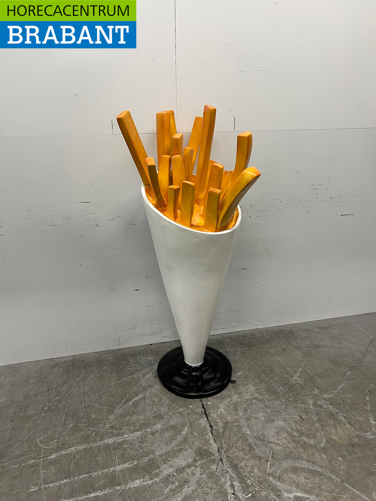 HCB Polyester Puntzak Friet Frietzak Patatzak 150 cm Reclame Stoepreclame Horeca - Afbeelding 3