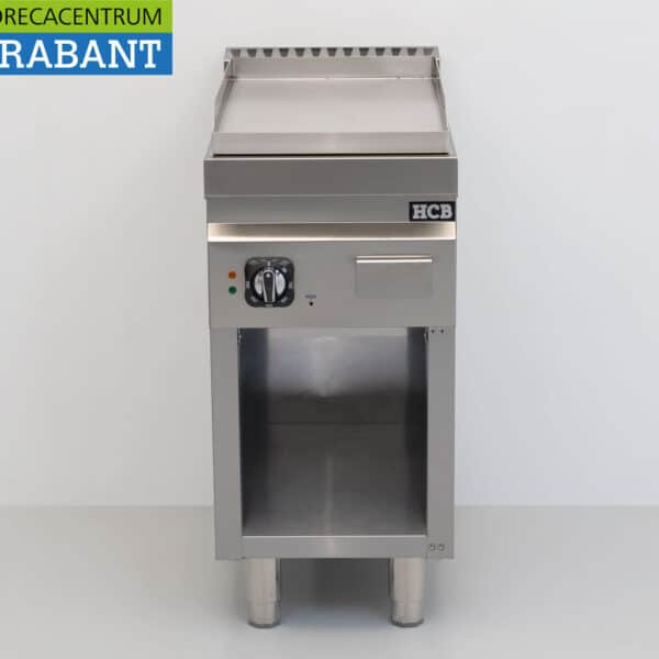 HCB RVS Bakplaat Glad 40 cm 4,5 kW 400V Horeca