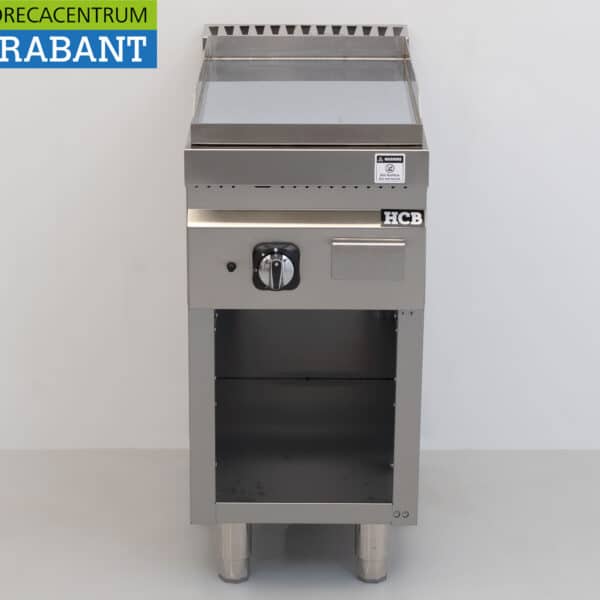 HCB RVS Bakplaat Chroom 6,5 kW GAS 40 cm Horeca