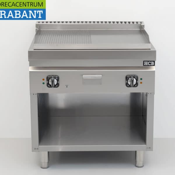 HCB RVS Bakplaat Glad / Geribbeld 80 cm 9 kW 400V Horeca