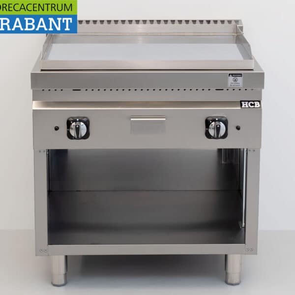 HCB RVS Bakplaat Chroom 13 kW 80 cm GAS Horeca
