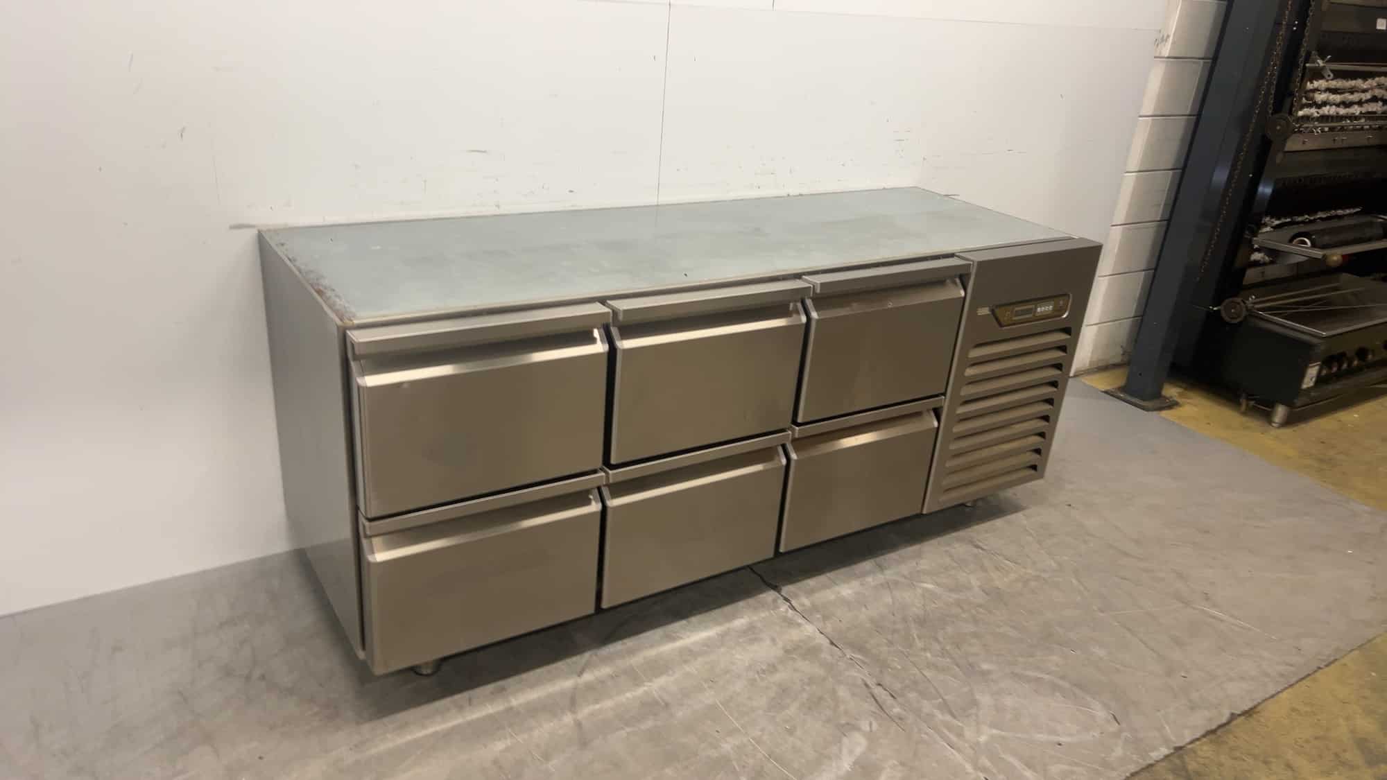 RVS Desmon TGPM3 Koelwerkbank 376 liter 230V 194 x 70 x 81.5 cm Horeca