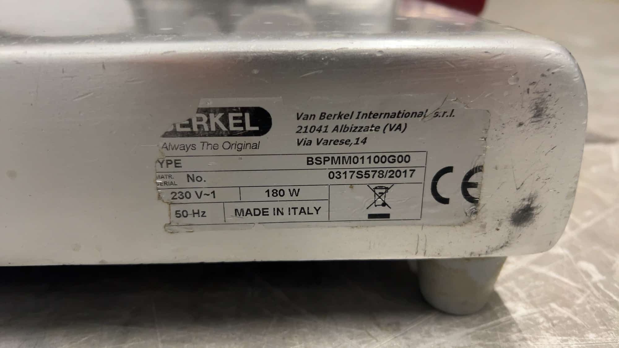 RVS Berkel BSPMM01100G00 Snijmachine 0.18 kW 230V Horeca