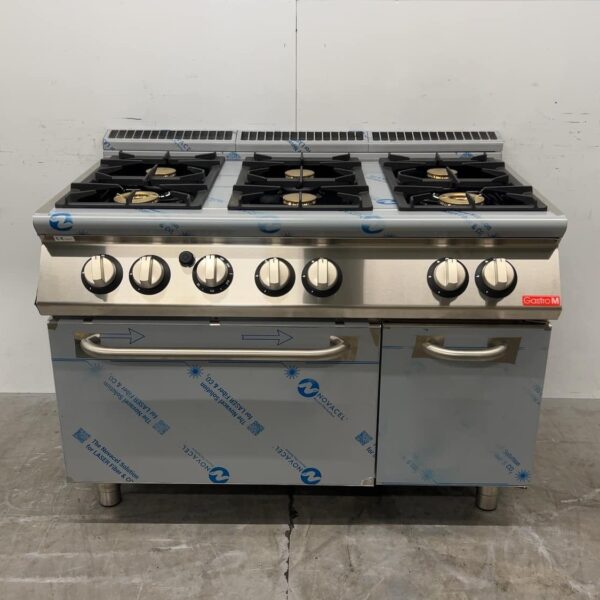6-pits gasfornuis met oven 120 x 77 x 86 cm Horeca
