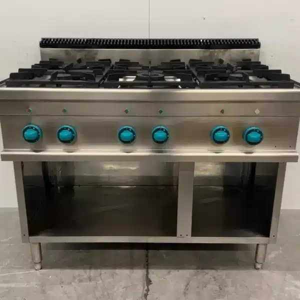 RVS MBM 6-pits Gasfornuis 33 kW 110 x 71.5 x 86 cm GAS Horeca